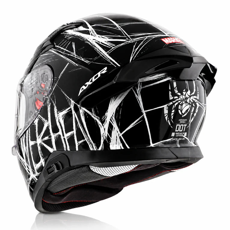 AXOR APEX MARVEL SPIDERMAN EDITION WITH SPOILER FULL FACE HELMET