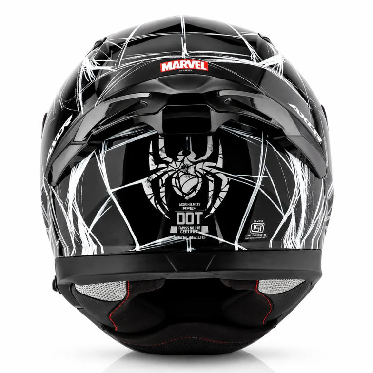 AXOR APEX MARVEL SPIDERMAN EDITION WITH SPOILER FULL FACE HELMET