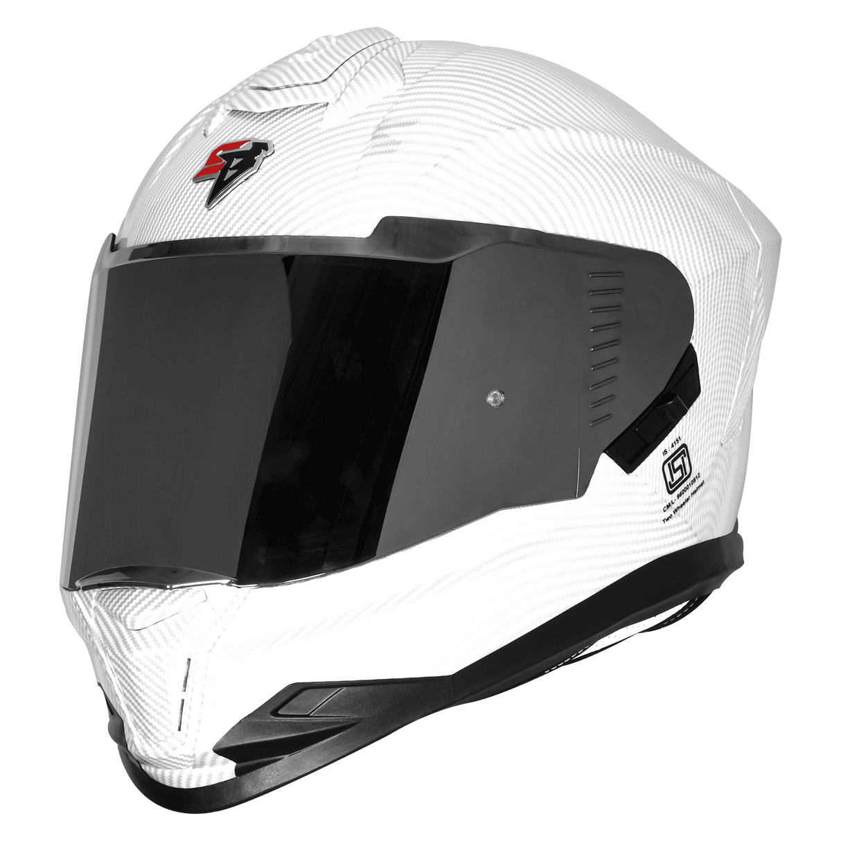 STEELBIRD SBH-57 ISS FIGHTER F11 CARBON FINISH FULL FACE HELMET