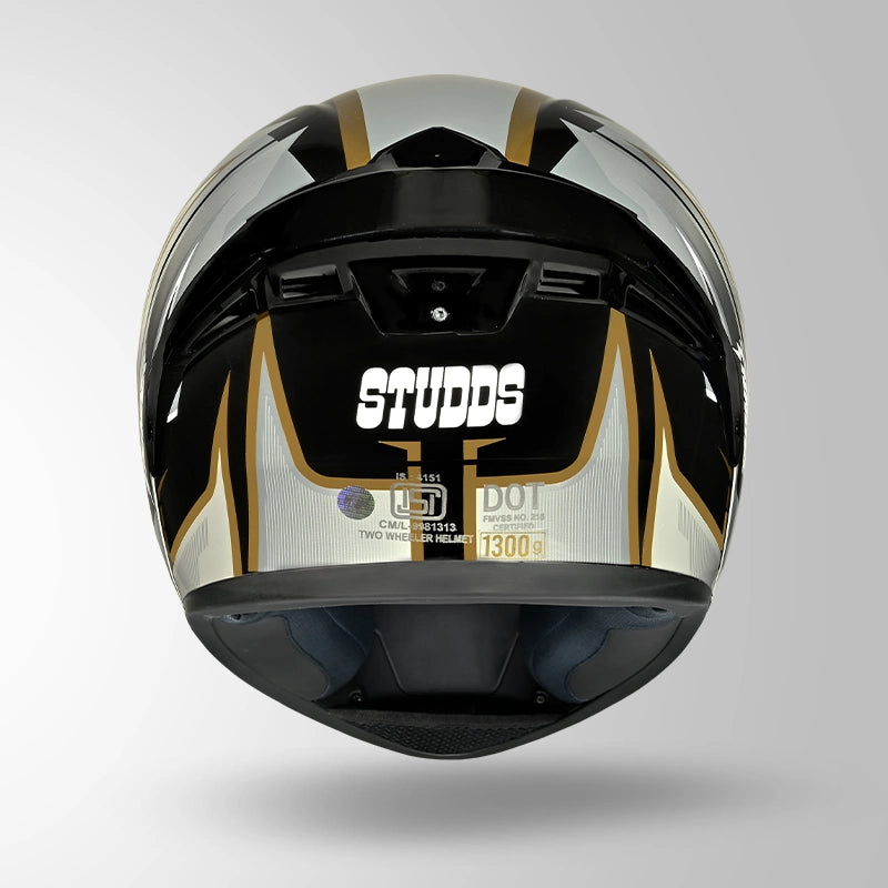 STUDDS THUNDER D9 FLASH DECOR FULL FACE HELMET