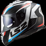 LS 2 FF800 STORM RACER  WHITE BLUE RED GLOSS HELMET