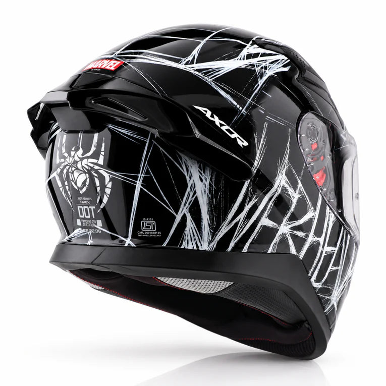 AXOR APEX MARVEL SPIDERMAN EDITION WITH SPOILER FULL FACE HELMET