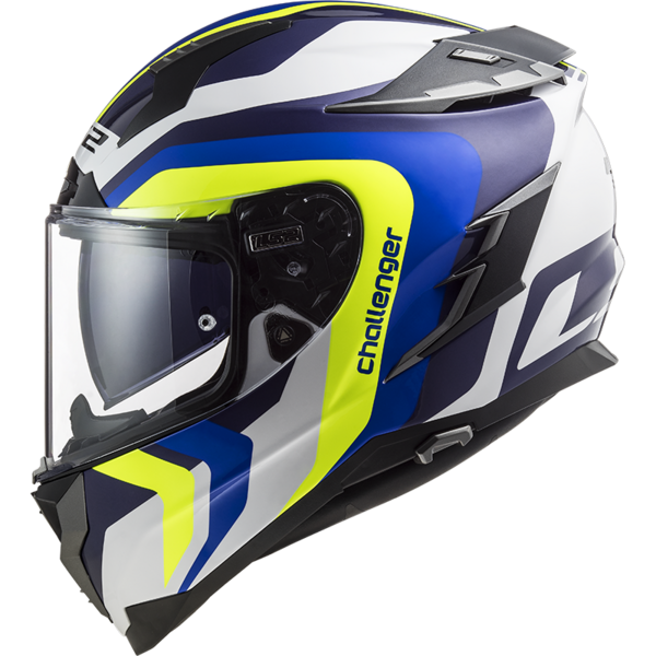 LS2 FF327 CHALLENGER GALACTIC WHITE BLUE FULL FACE HELMET