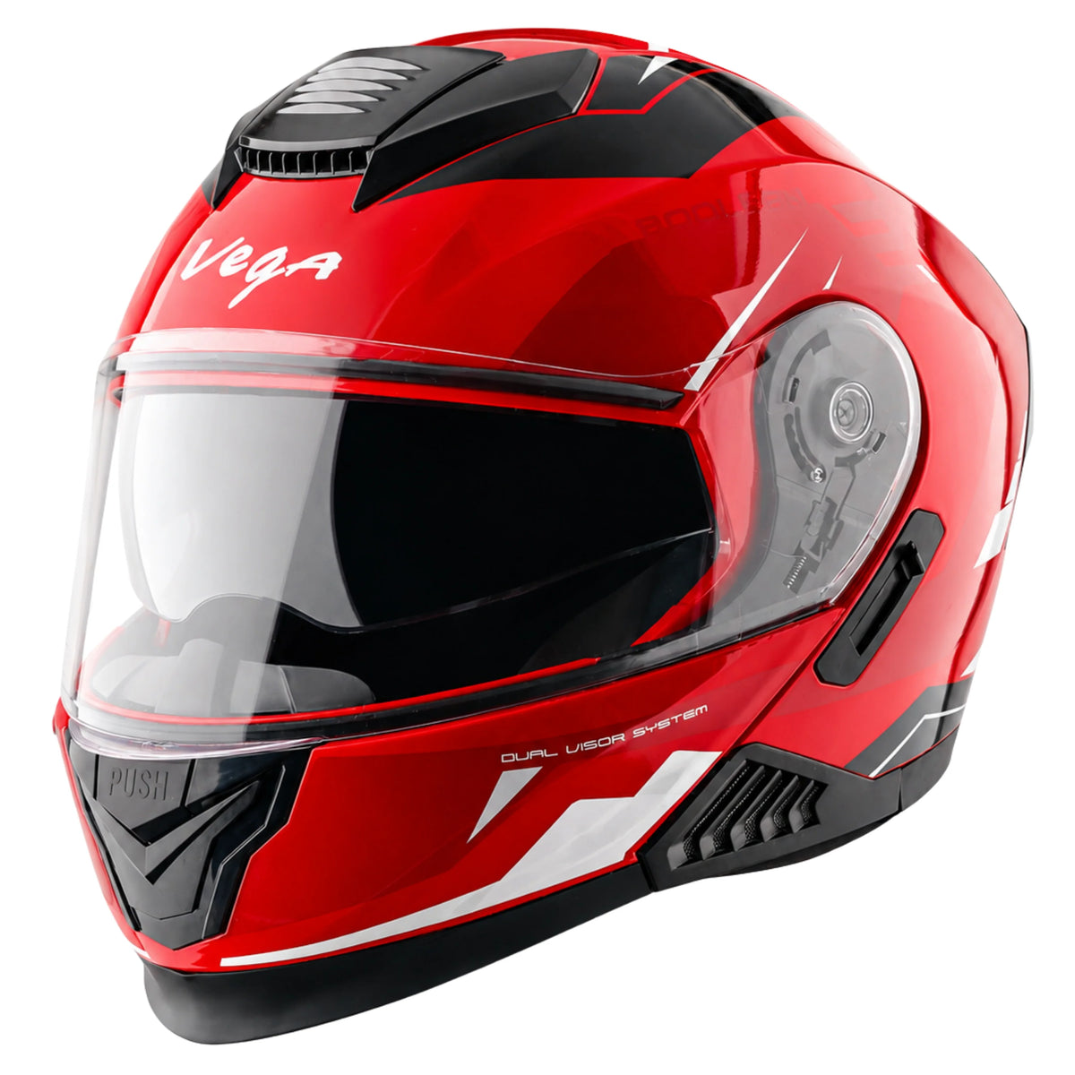 VEGA BOOLEAN SHADOW FLIP UP WITH SPOILER FULL FACE HELMET