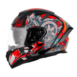 STEELBIRD SBH-32 ISS BT DOT TRICKSTER FULL FACE HELMET
