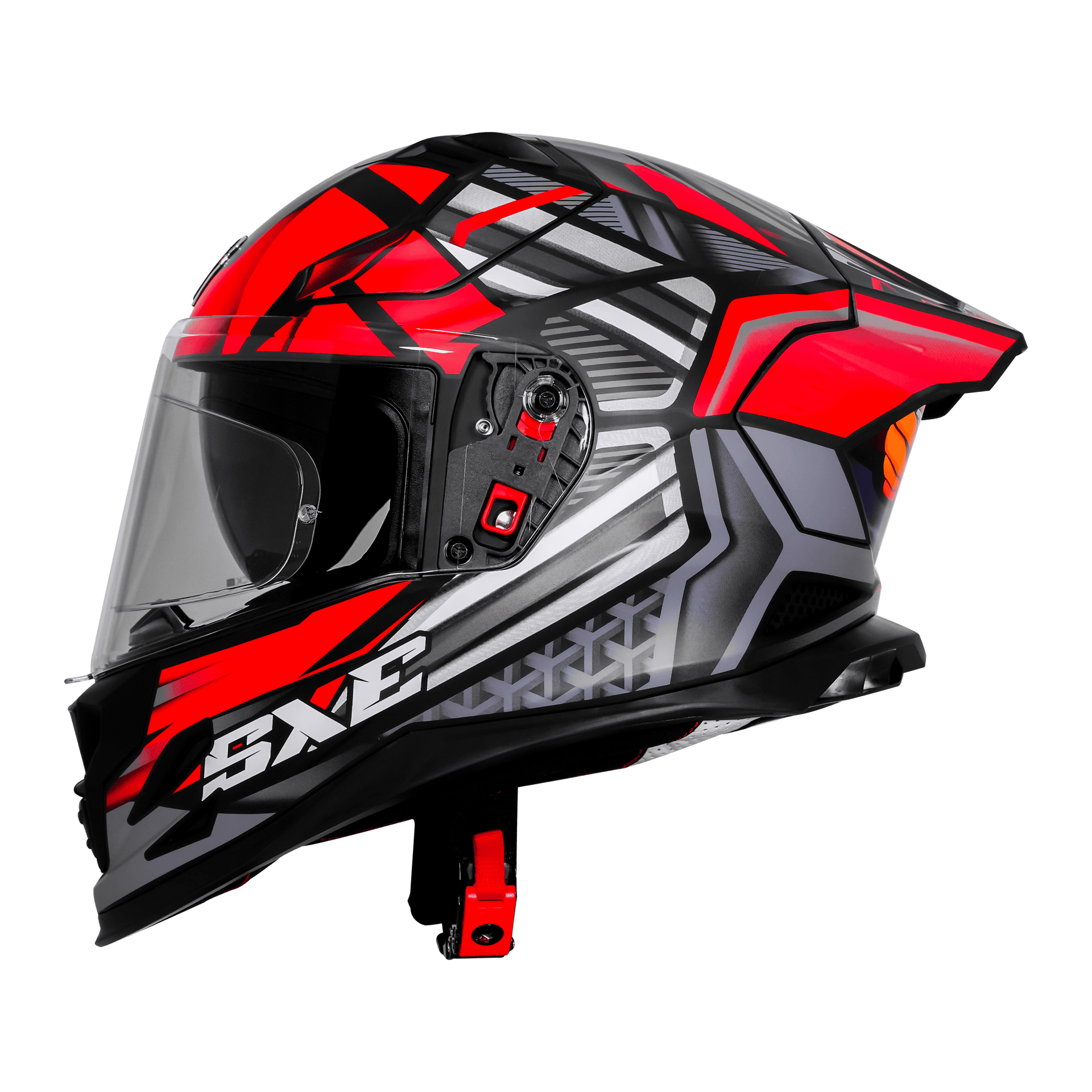 crazy guy on motorcycle with red helmet STEELBIRD SBH- 61 SXE SP2 FULL FACE HELMET – Phoenix Probiking
