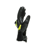 Dainese Mig 3 Leather Gloves Black Hi-Viz Yellow