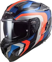 LS2 FF327 CHALLENGER GALACTIC BLUE ORANGE FULL FACE HELMET